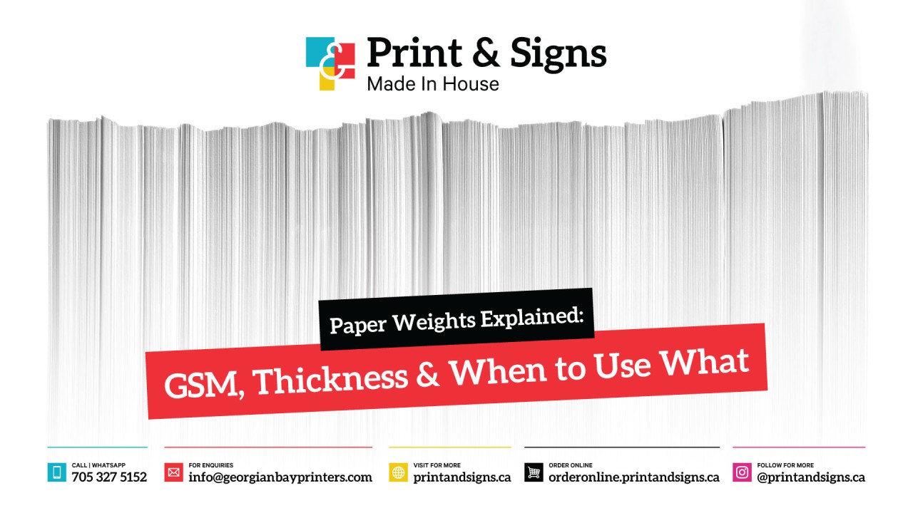 Paper Weights Explained: GSM, Thickness & When to Use What