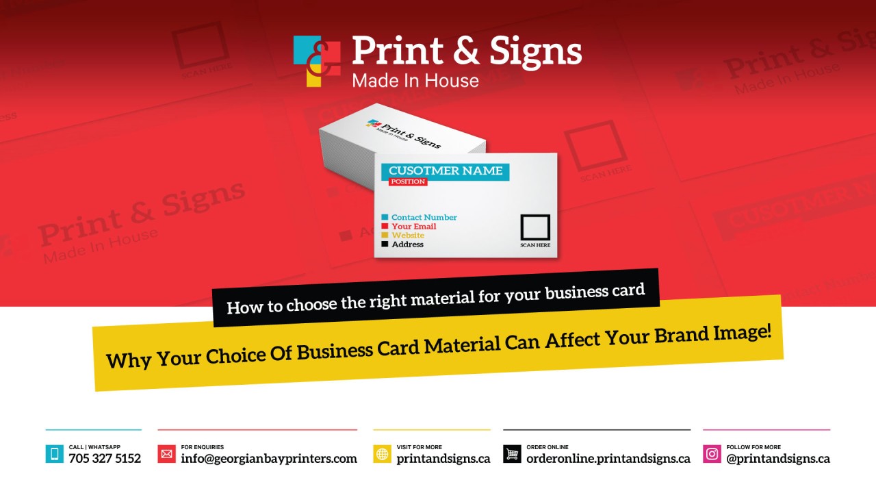 Why Your Choice Of Business Card Material Can Affect Your Brand Image!